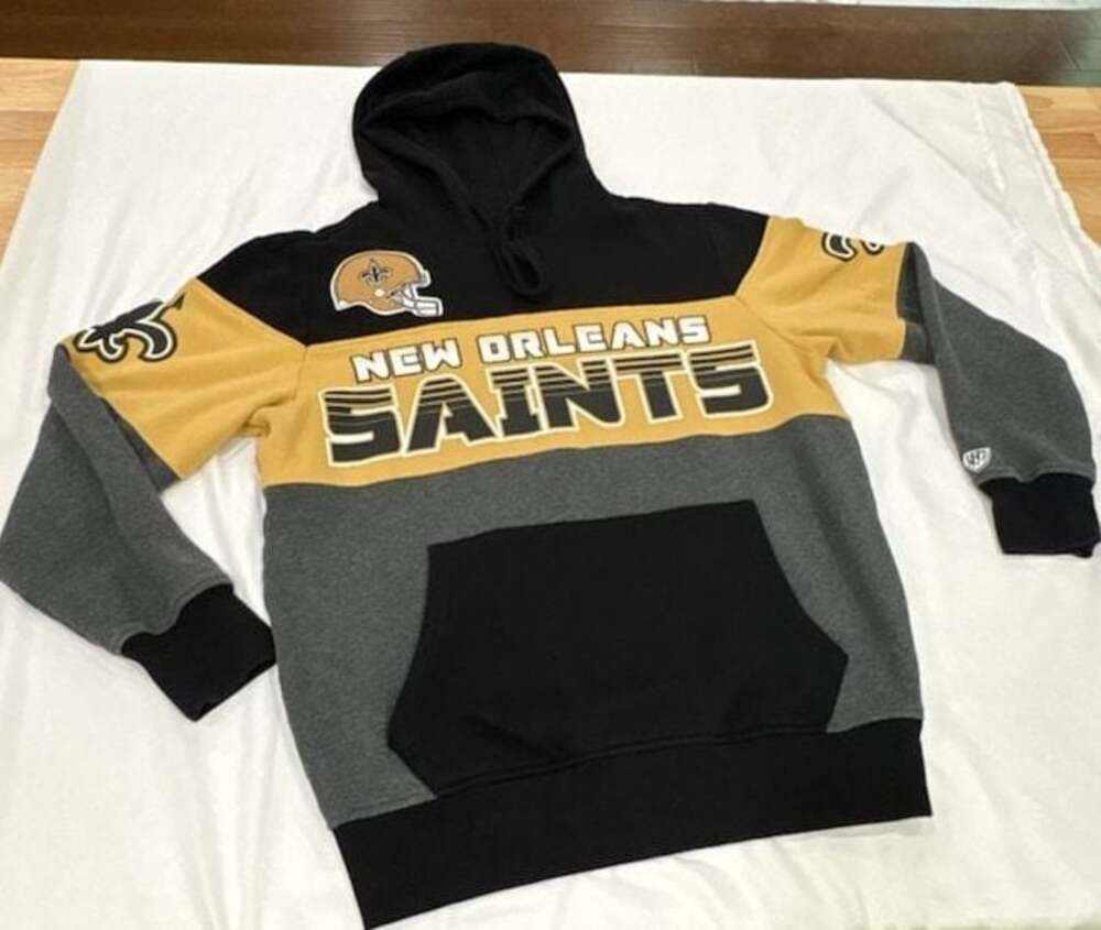 Hands High New Orleans Saints NFL Men's Medium Colorblock Pullover Hoodie
